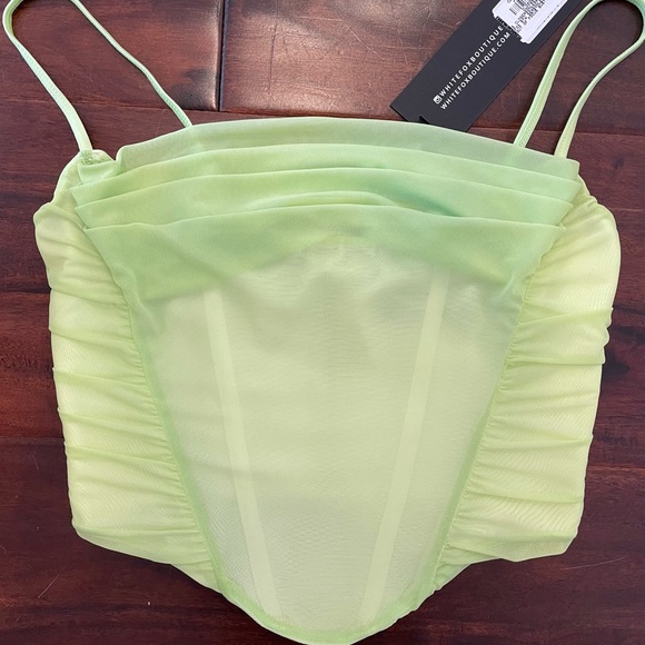 white fox NWT green corset - Picture 2 of 4